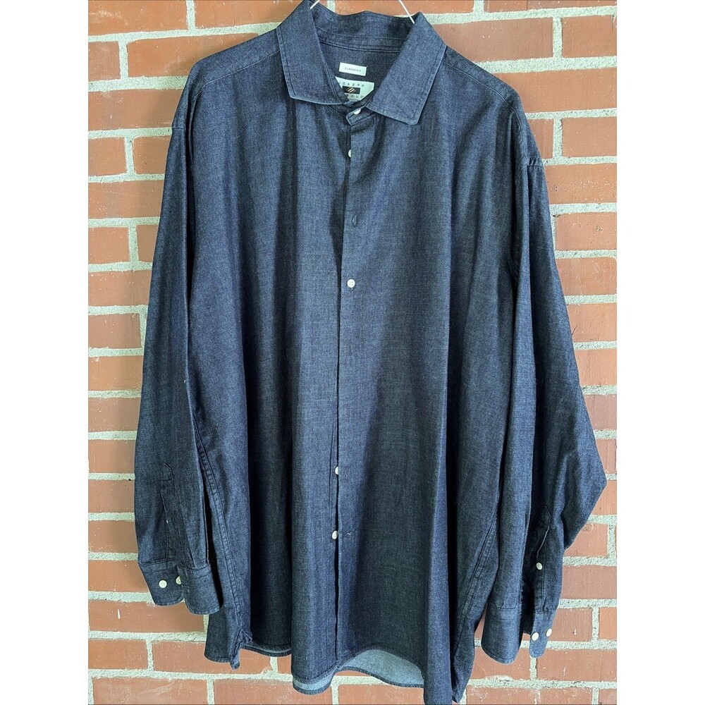 Joseph Abboud Men’s Shirt sz 3XLT Classic Fit Casual Denim Blue